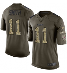 Men's Nike Kansas City Chiefs #11 Alex Smith Elite Green Salute to Service NFL Jersey