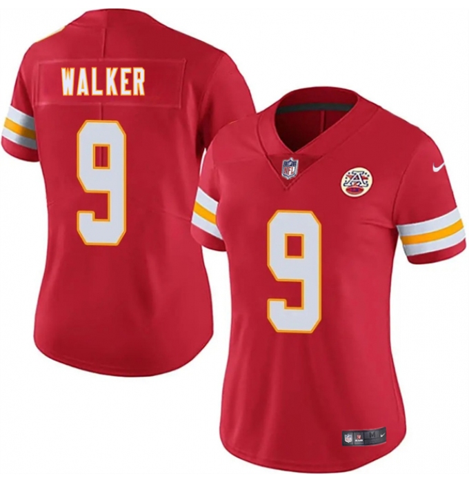 Women's Kansas City Chiefs #9 Kenneth Walker III Red 2026 Vapor Untouchable Limited Stitched Jersey(Run Small)