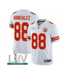 Men's Kansas City Chiefs #88 Tony Gonzalez White Vapor Untouchable Limited Player Super Bowl LIV Bound Football Jersey
