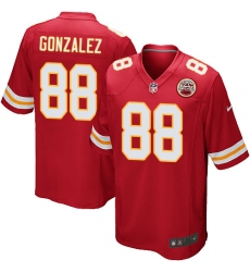 Men's Nike Kansas City Chiefs #88 Tony Gonzalez Game Red Team Color NFL Jersey