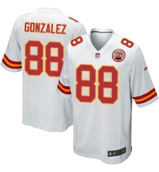 Men's Nike Kansas City Chiefs #88 Tony Gonzalez Game White NFL Jersey