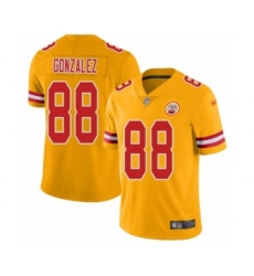 Youth Kansas City Chiefs #88 Tony Gonzalez Limited Gold Inverted Legend Football Jersey