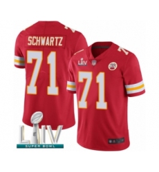 Youth Kansas City Chiefs #71 Mitchell Schwartz Red Team Color Vapor Untouchable Limited Player Super Bowl LIV Bound Football Jersey