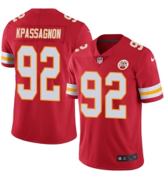 Men's Nike Kansas City Chiefs #92 Tanoh Kpassagnon Red Team Color Vapor Untouchable Limited Player NFL Jersey
