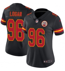 Women's Nike Kansas City Chiefs #90 Bennie Logan Limited Black Rush Vapor Untouchable NFL Jersey